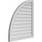 Ekena Millwork Quarter Round Top Left Surface Mount PVC Gable Vent w/ 2"W x 1-1/2"P Brickmould Frame, 30"W x 34"H GVPQL30X3402SN - alternate 3
